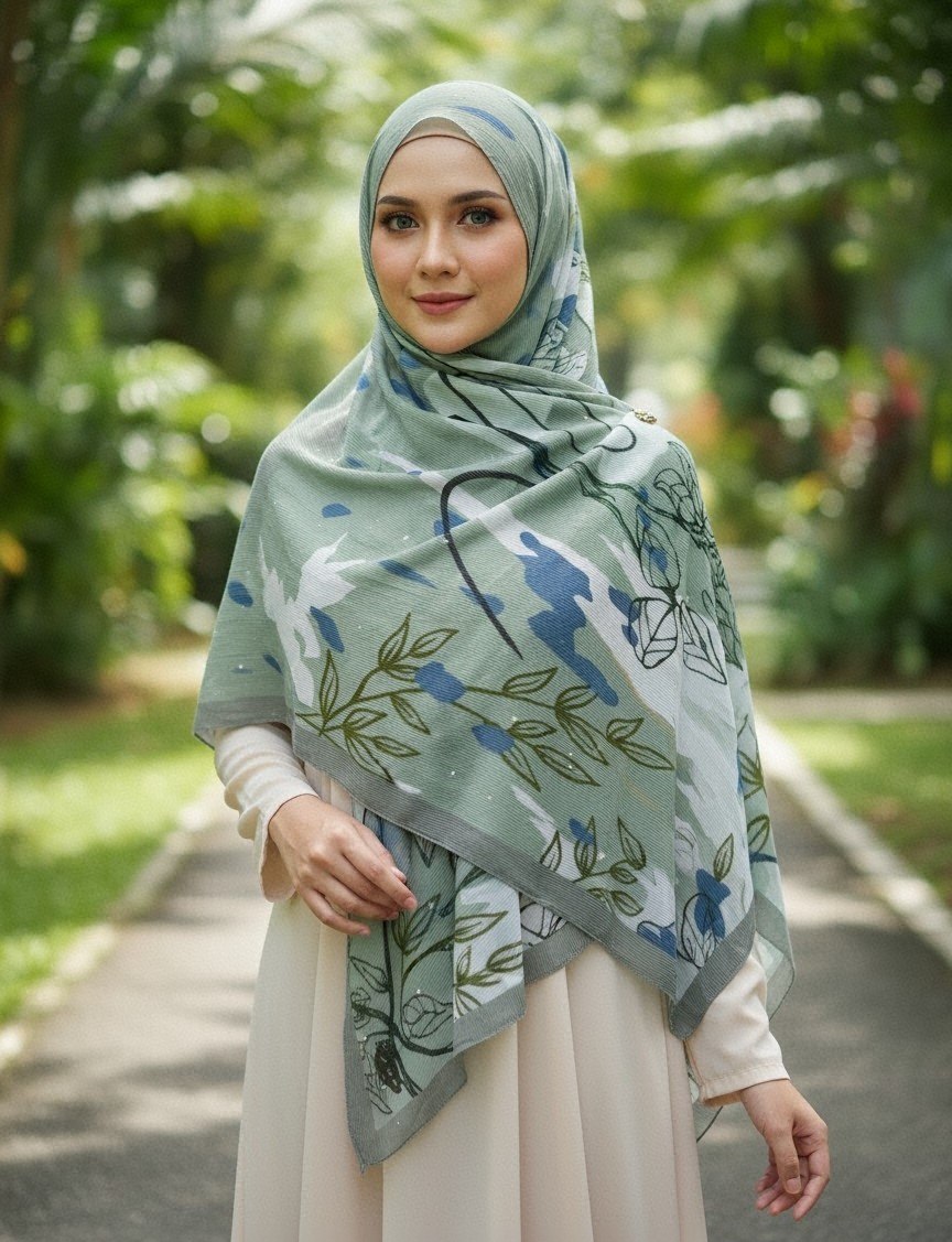SHAWL PREMIUM PLEATED CRUSH BATU TABUR DIAMOND 💎