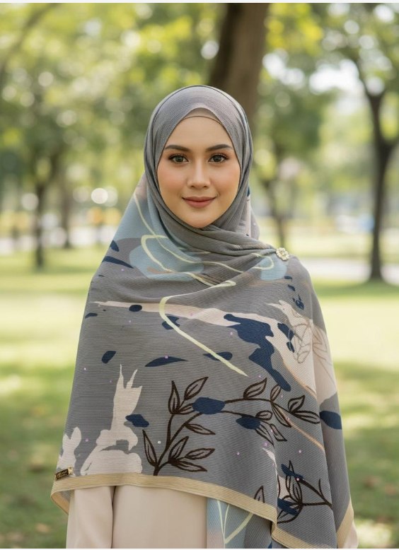 SHAWL PREMIUM PLEATED CRUSH BATU TABUR DIAMOND 💎